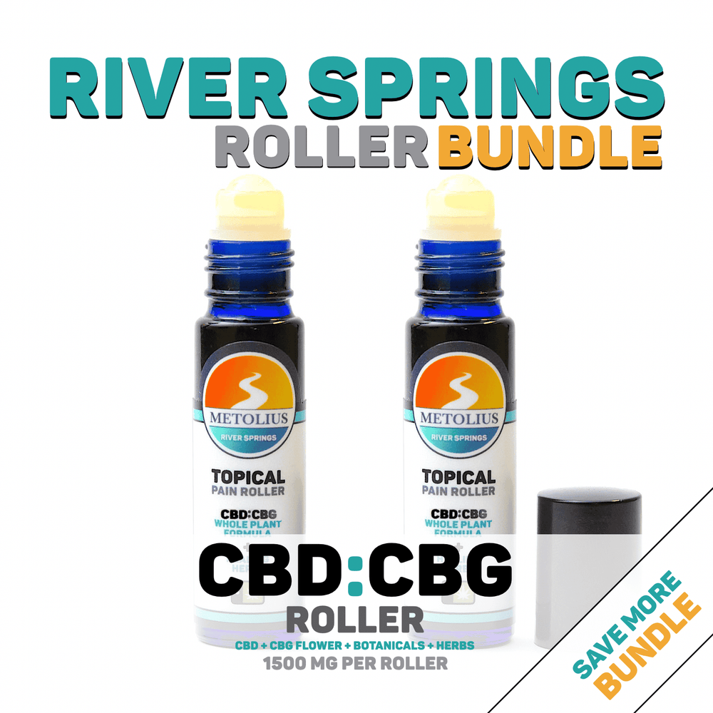 RIVER SPRINGS ROLLER BUNDLE - CBD + CBG EXTRACT + ESSENTIAL OILS + HEALING HERBS - 3000 MG