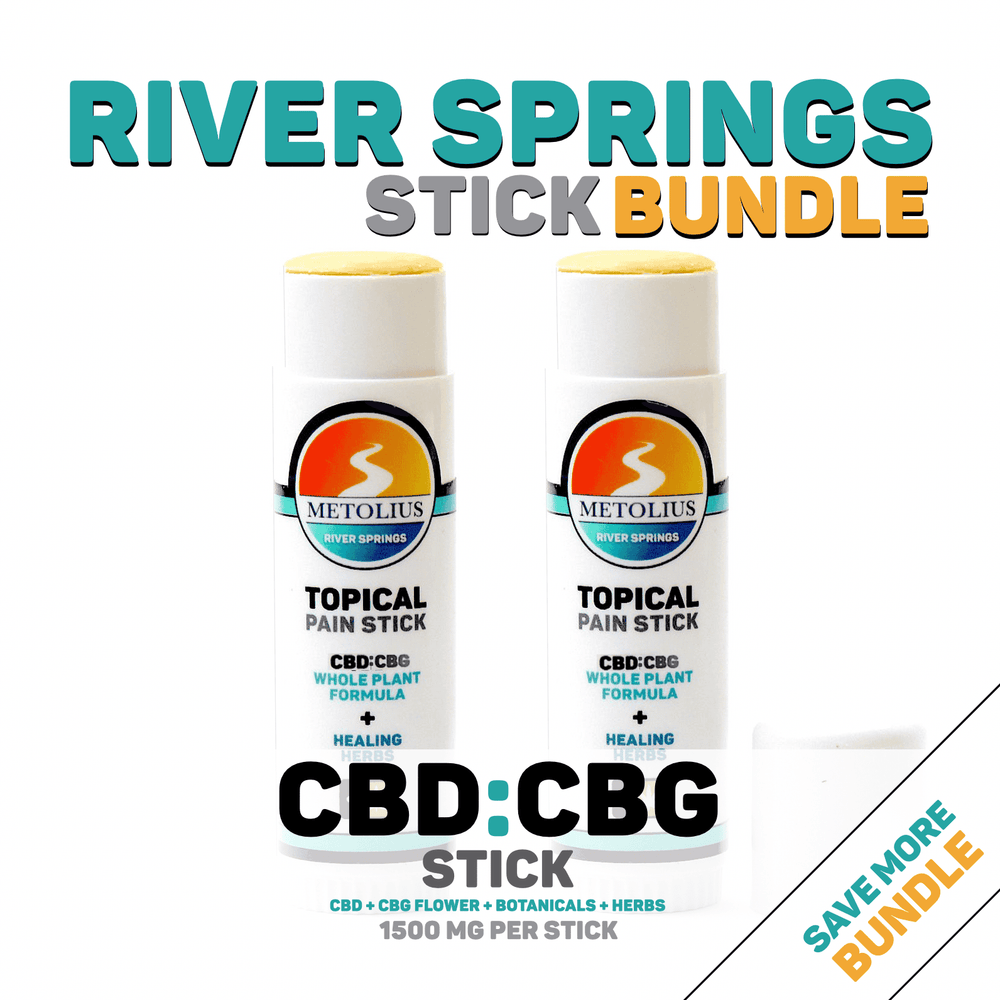 RIVER SPRINGS STICK BUNDLE - CBD + CBG EXTRACT + ESSENTIAL OILS + HEALING HERBS - 3000 MG