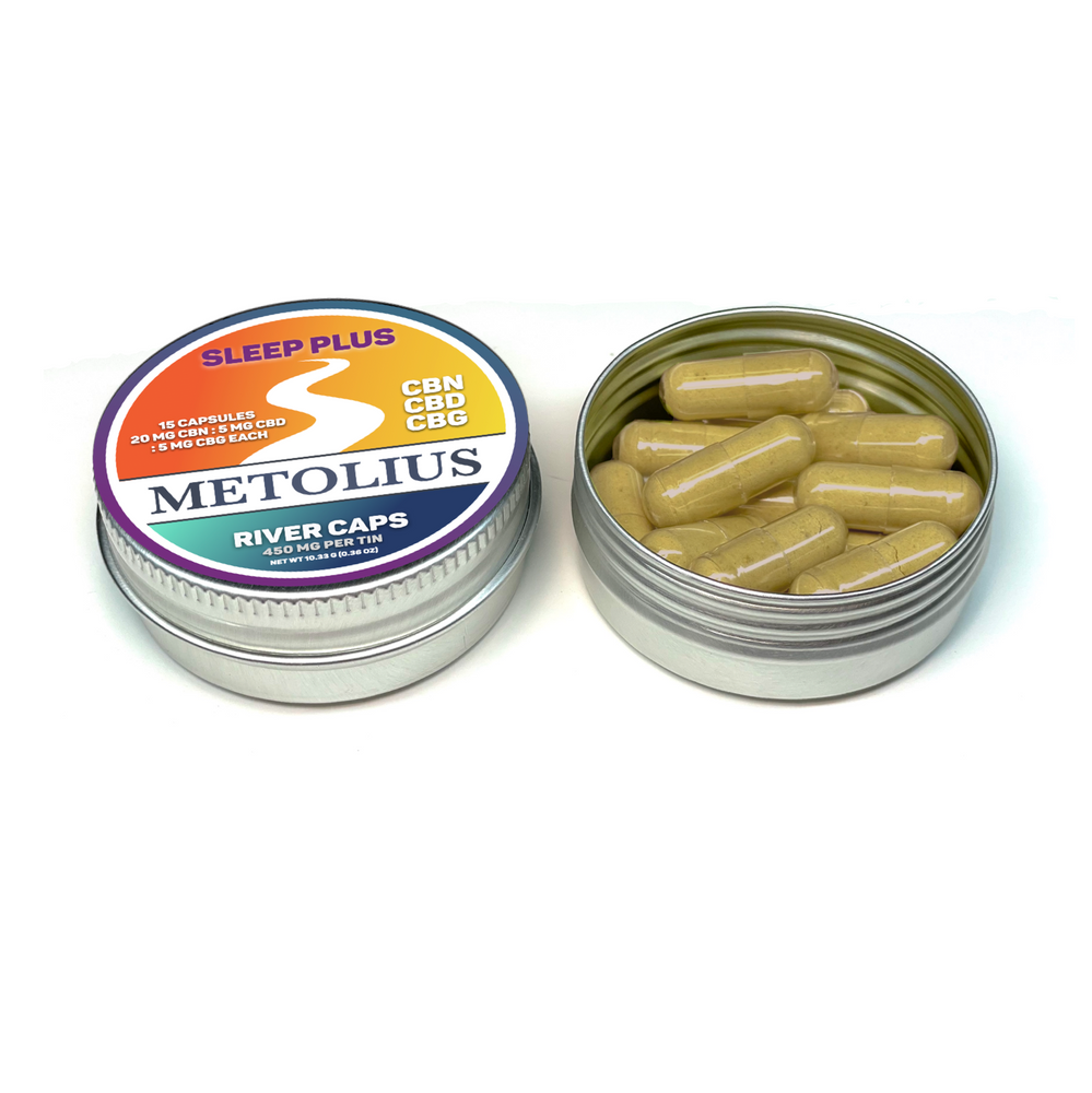 
                  
                    RIVER CAPS SLEEP PLUS - CBN + CBD + CBG EXTRACTS + TRADITIONAL BOTANICALS
                  
                