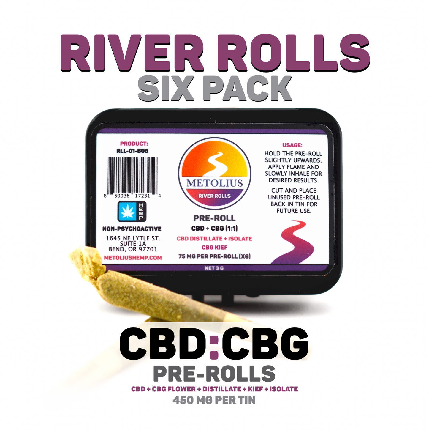 
                  
                    RIVER ROLLS SIX PACK - CBD + CBG FLOWER + CBD DISTILLATE + ISOLATE + CBG KIEF
                  
                