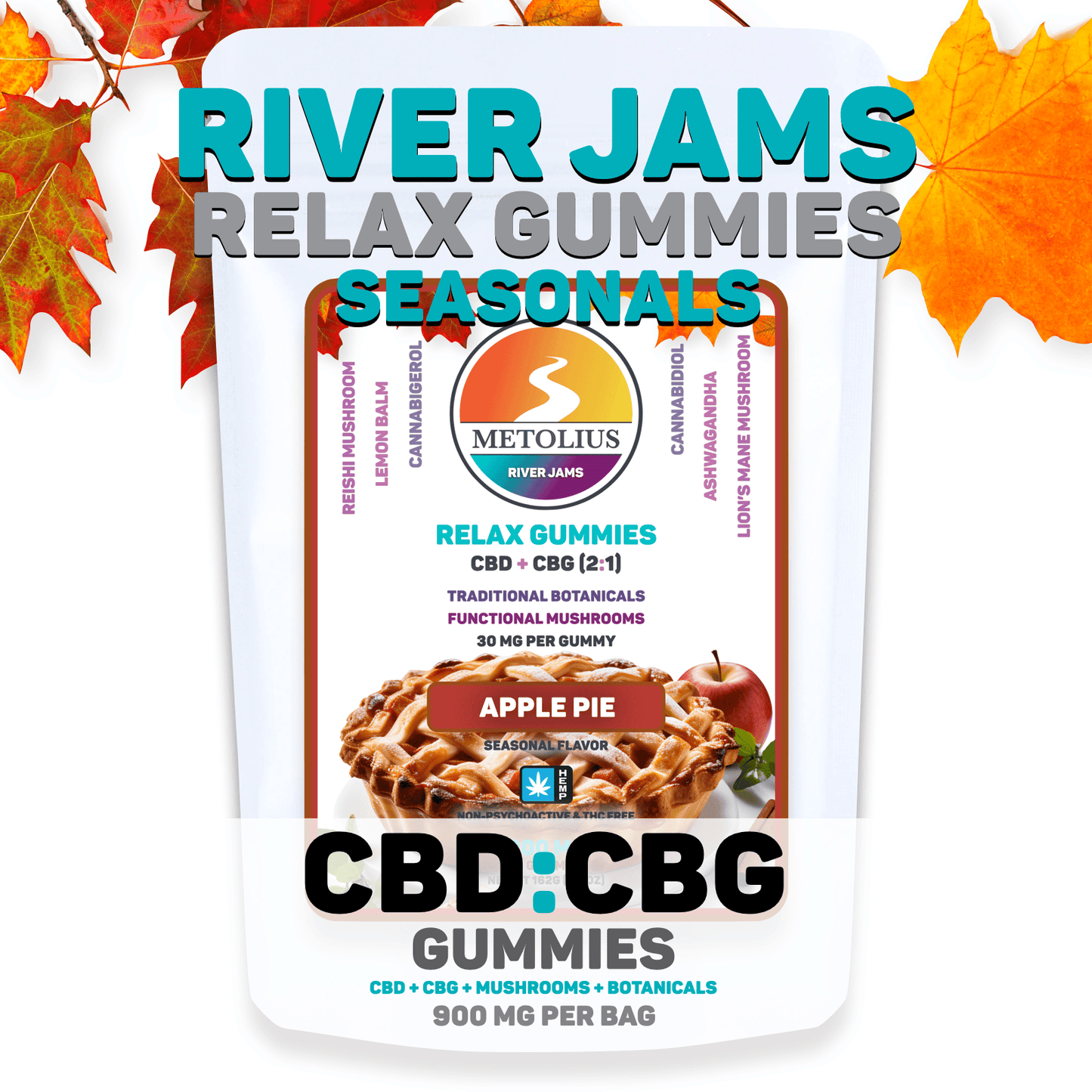 
                  
                    RIVER JAMS RELAX SEASONALS - CBD + CBG + TRADITIONAL BOTANICALS + FUNCTIONAL MUSHROOMS
                  
                