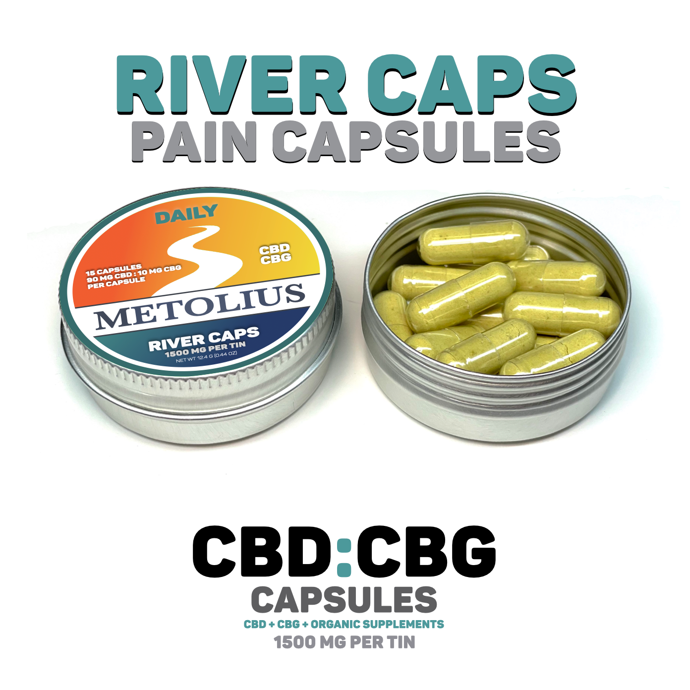 
                  
                    RIVER CAPS - CBD + CBG EXTRACT + ORGANIC SUPPLEMENTS
                  
                