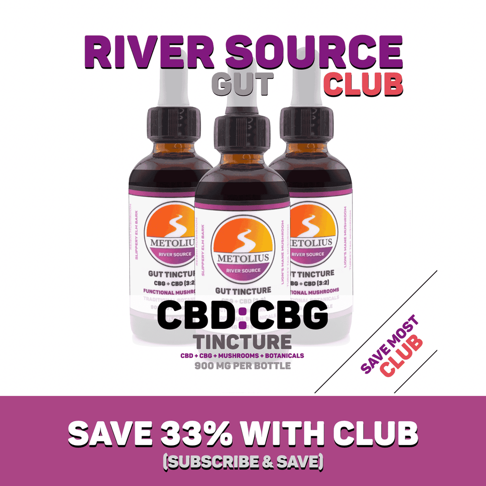 
                  
                    RIVER SOURCE GUT - CBD + CBG + FUNCTIONAL MUSHROOMS + TRADITIONAL BOTANICALS
                  
                