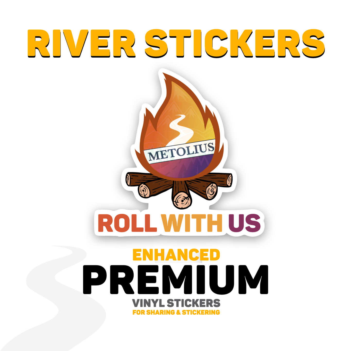 
                  
                    RIVER STICKERS - METOLIUS HEMP CUSTOM STICKERS
                  
                