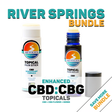 RIVER SPRINGS BUNDLE - CBD + CBG FLOWER + ESSENTIAL OILS + HEALING HERBS