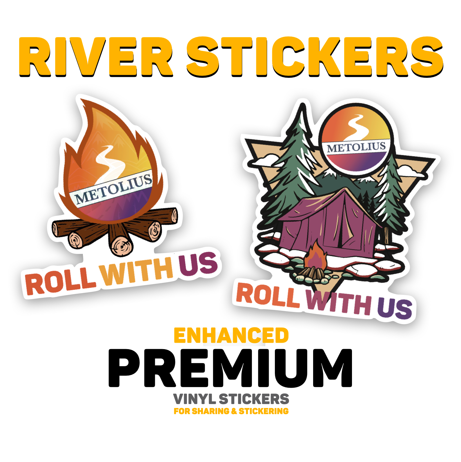 RIVER STICKERS - ROLL WITH US COLLECTION