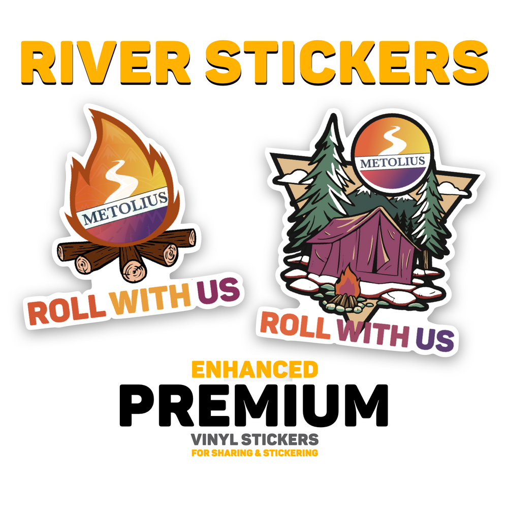 RIVER STICKERS - METOLIUS HEMP CUSTOM STICKERS